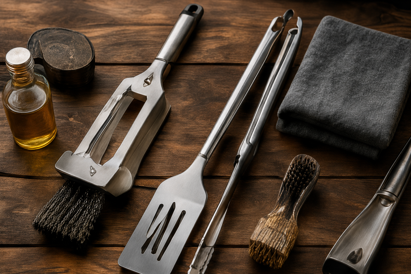 Tools for maintaining a barbecue grill