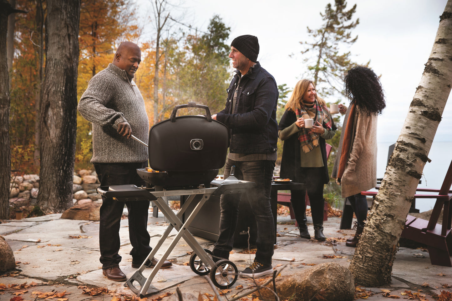 Napoleon Phantom TravelQ® Pro 285 Portable Gas Grill with Scissor Cart